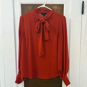 RW&Co blouse with tie.